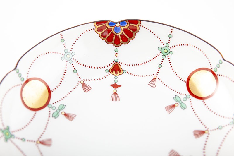 有田焼 其泉 赤玉瓔珞文 大小皿 各2枚セット【賞美堂本店】器 うつわ 食器 皿 小皿 取皿 ペア 4枚 お祝い 多用途 使いやすい 贈答 ギフト A55-168