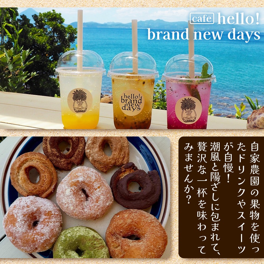 【本土最南端オーシャンビュー】 hello! brand new days ゲストハウス＆カフェ 利用チケット20,000円分 HB-701 │ 鹿児島県 南大隅町 オーシャンビュー 宿泊 旅行 ゲストハウス 古民家 リノベーション 貸切宿 1日1組限定 カフェ 海辺 自家農園 チケット  hello! brand new days 