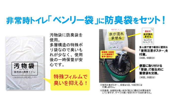 非常時トイレ ベンリー袋Ｇ 10回分 防臭袋プラス（×2セット） 広島県福山市/株式会社ケンユー 携帯トイレ 非常用トイレ 車載トイレ ポータブル 簡易 使い捨て 防災 災害用 緊急 避難所 断水時 キャンプ 登山 渋滞 アウトドア 介護 介助 渋滞対策品 介護用品 防災対策用品 [BACL007]