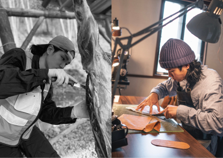 鹿丸巾着 伊豆市産 鹿革 全4色|ハンドバッグ ミニショルダー ポーチ ハンドメイド 国産