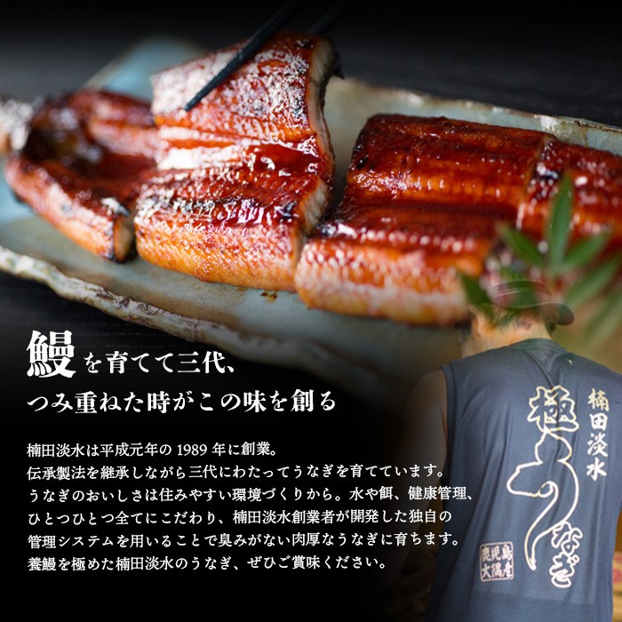 【丑の日までに配送】楠田の極うなぎ 蒲焼き1尾(230g以上) a3-184-us