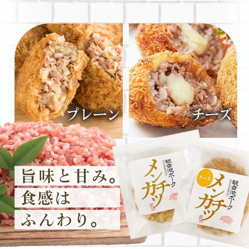 和牛入り合挽ハンバーグ&メンチカツ2種セット_MJ-9233_(都城市)