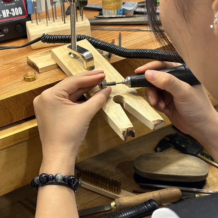 世界に一つの18金ペアリング制作体験チケット(2名様分) k-smith-1529