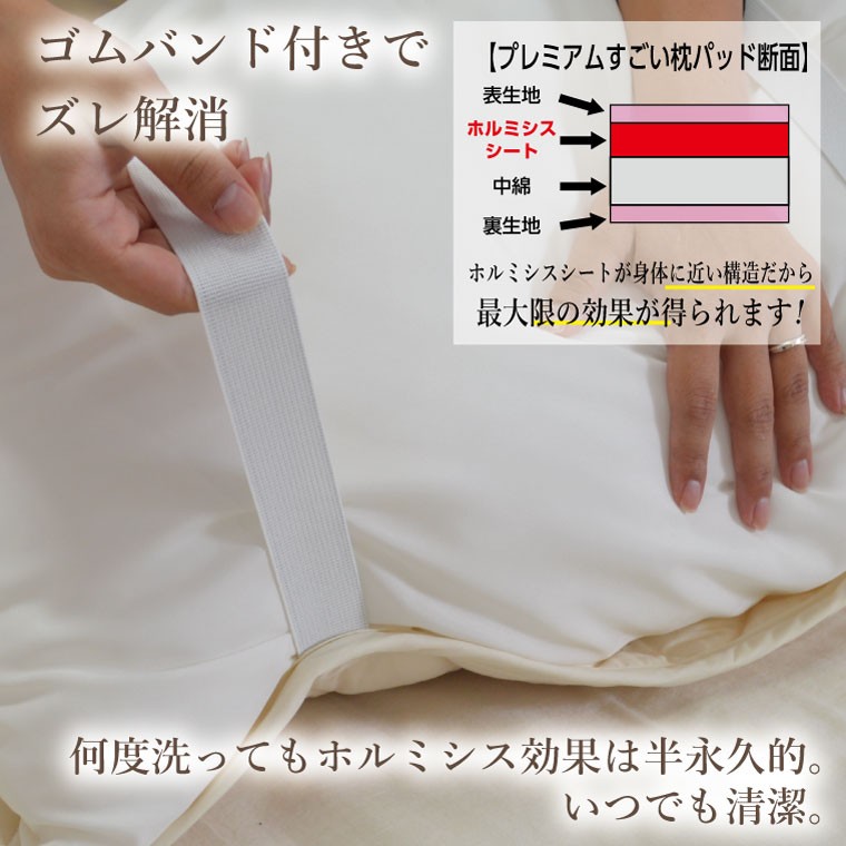 【G0695】縫製の町!凄腕の蒲郡職人が本気で作った「プレミアムすごい枕パッド」