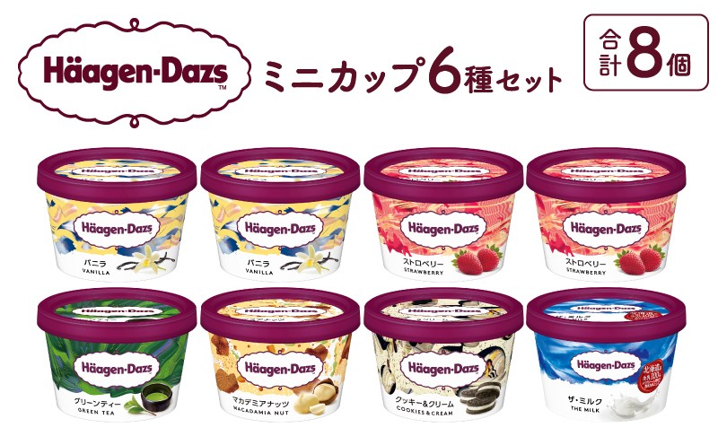 ハーゲンダッツ『定番ミニカップ8個セット』アイスクリーム アイス スイーツ デザート_H0016-104