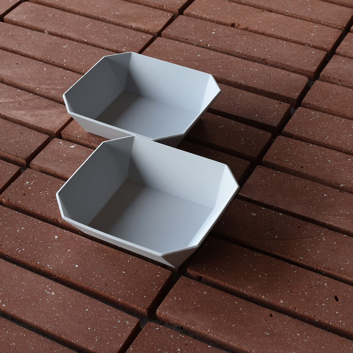 1616/ TY Square Bowl 150 Grey 2個セット【1616/arita japan】有田焼 器 食器 鉢 小鉢 スクエア ボウル グレー シンプル A22-99