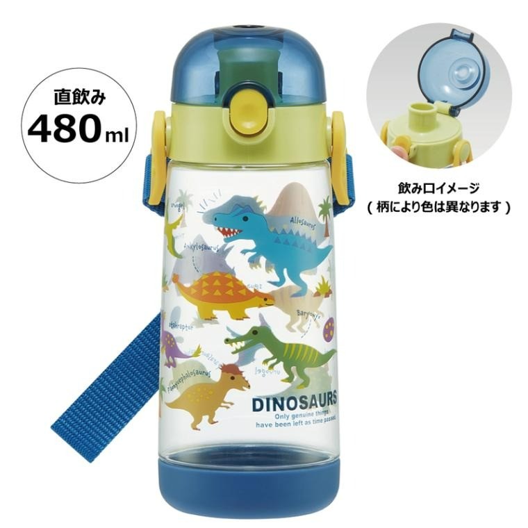 ワンプッシュダイレクトボトル 480ml ディノサウルス ピクチャ <スケーター skater〉 ディノサウルス 恐竜 ダイナソー 水筒 奈良県 奈良市 なら 5-112