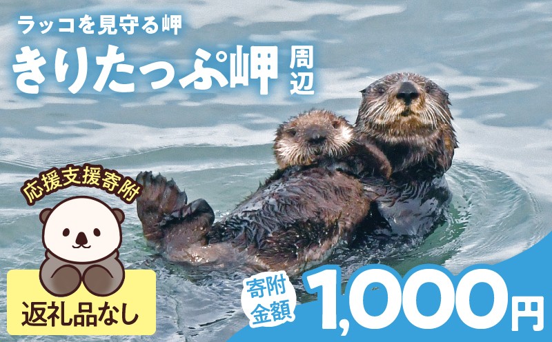 ラッコを見守る岬「きりたっぷ岬」周辺の環境整備 1000円分 返礼品なし_H0028-007