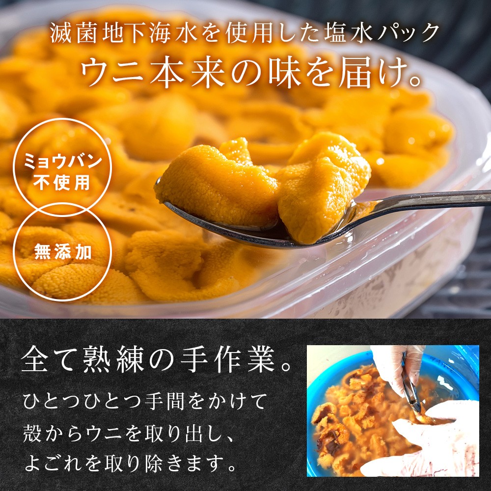 【2026年9月発送】キタムラサキウニ 100g&いくら 150gセット <利尻漁業協同組合>うに 雲丹 ミョウバン不使用 ウニ 塩水うに