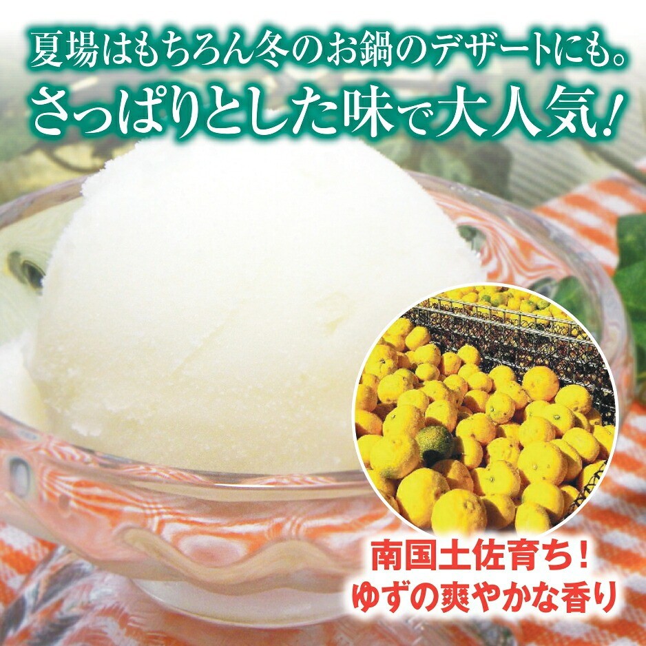 ゆずシャーベット 18個 セット 高知県産 ゆず 爽やか 甘酸っぱい 高知アイス おいしいんだもの ご当地アイス 香り アイスクリーム アイス  スイーツ デザート おやつ 冷蔵 高知県 須崎市 ICE003