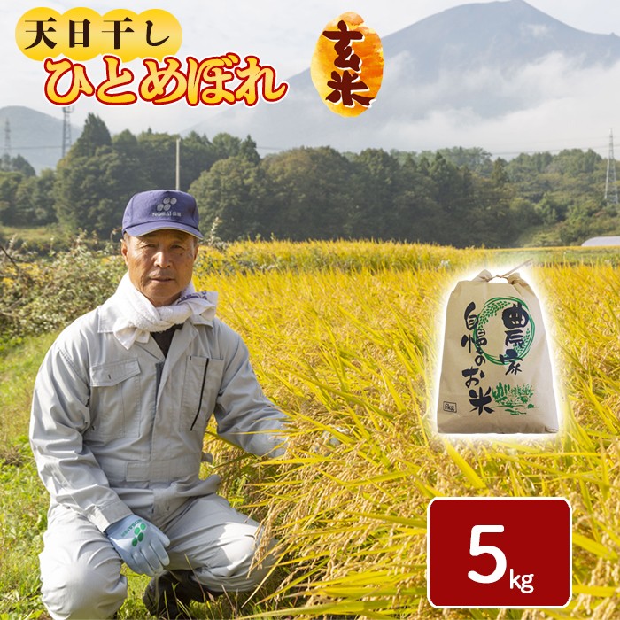 【令和7年産】 天日干し米 ひとめぼれ 玄米 5kg / 伊藤一夫 こめ 米 コメ お米 おこめ ご飯 御飯 ごはん ライス げんまい おにぎり お弁当 仕送り お取り寄せ 産地直送 単一原料米 国産 国産米 東北 岩手県産 岩手県産米 八幡平市産 数量限定 おすすめ オススメ おいしい 美味しい