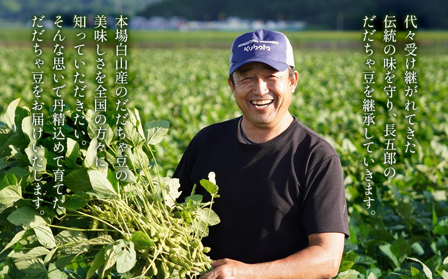 数量限定【令和8年産先行予約】 白山だだちゃ豆 3kg(500g×6袋) + 訳あり200g 鶴岡市白山産 長五郎