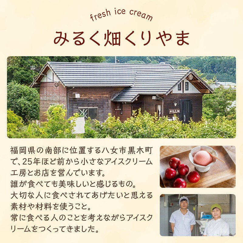くりやまアイス12個おまかせセット 各90ml アイスクリーム 酪農家 手作り 地元産 お茶 フルーツ 身体に優しい 笑顔 幸せ