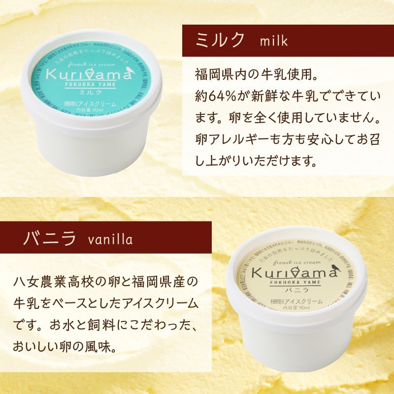 くりやまアイス10個おまかせセット 各90ml アイスクリーム 酪農家 手作り 地元産 お茶 フルーツ 身体に優しい 笑顔 幸せ