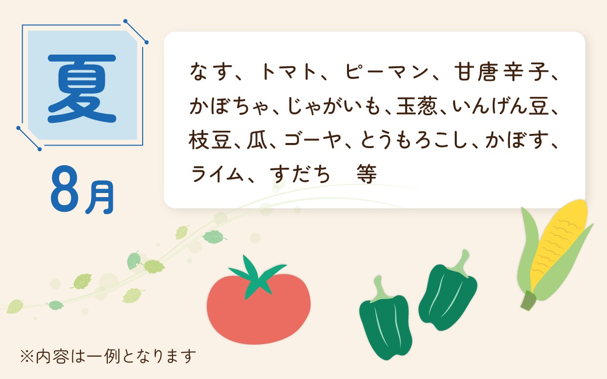 朝どれ 旬な野菜 果物セット 9種類セット【1回単発便】【お届け月8月】/ 農薬・化学肥料不使用