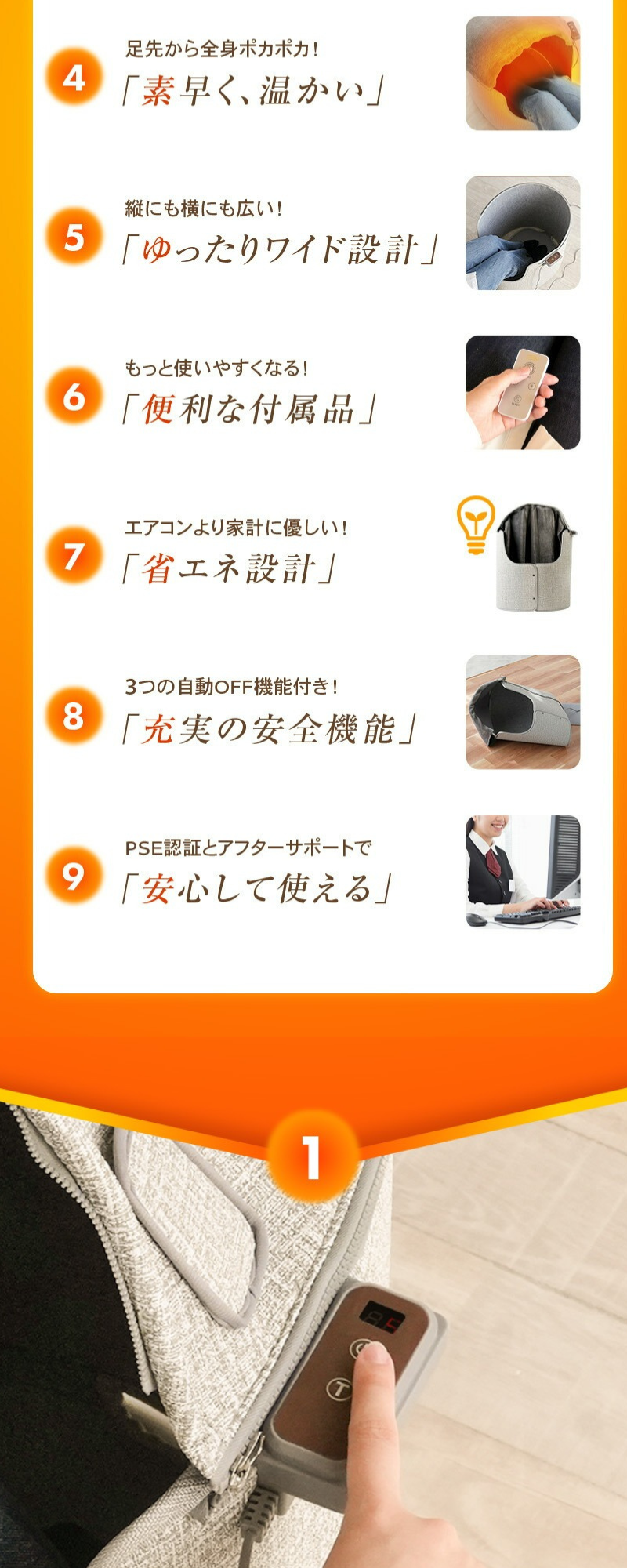 パネルヒーター〈ライズクリエイション アットライズ〉リモコン付 足元ヒーター 奈良県 奈良市