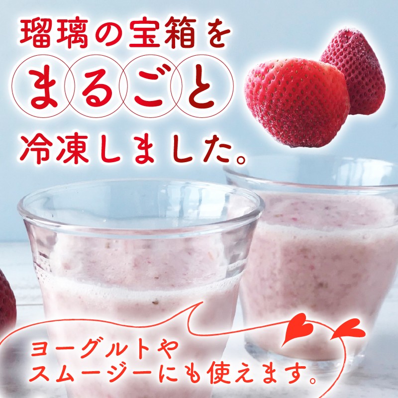 【植物系有機肥料の冷凍いちご】 瑠璃の宝箱 冷凍いちご 計 1kg 有機 有機JAS 植物系有機肥料 イチゴ 苺 オーガニックイチゴ ストロベリー ベリー ヨーグルト スムージー フルーツ ケーキ ジャム デザート 果物 甘い 国産 ブランド 新鮮 産地 直送 フレッシュ 人気 おすすめ ふるさと納税 京都 八幡 八幡市 かみむら農園