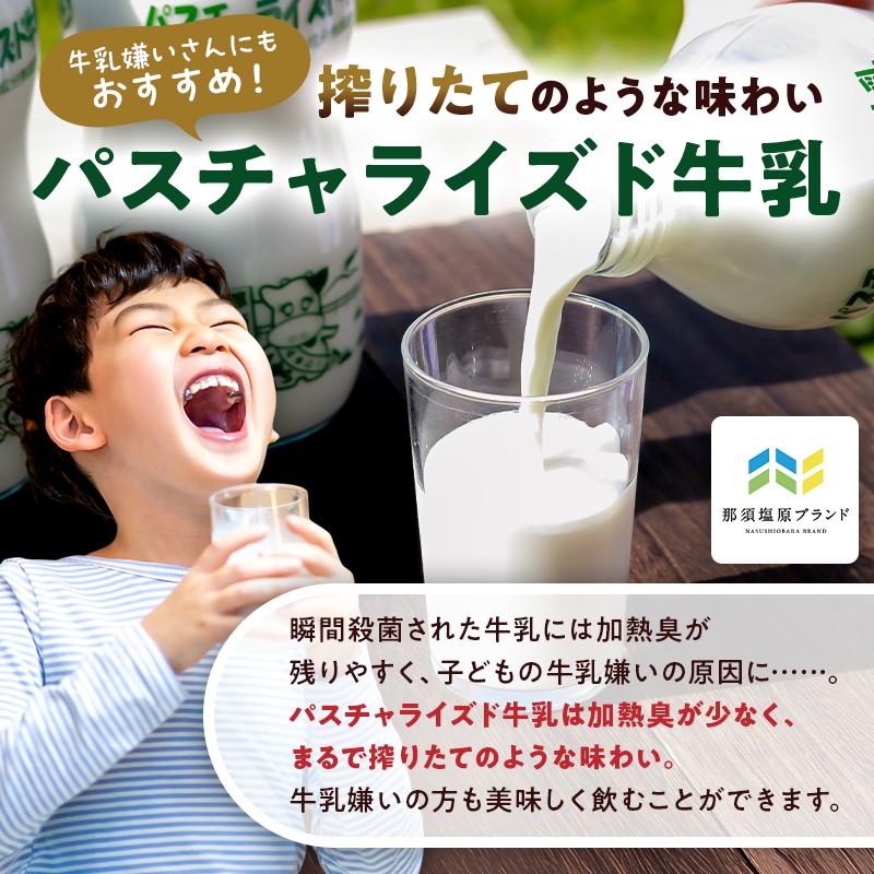 パスチャライズド牛乳「那須塩原」200ml×6本セット ns026-002【ミルク 国産 新鮮】