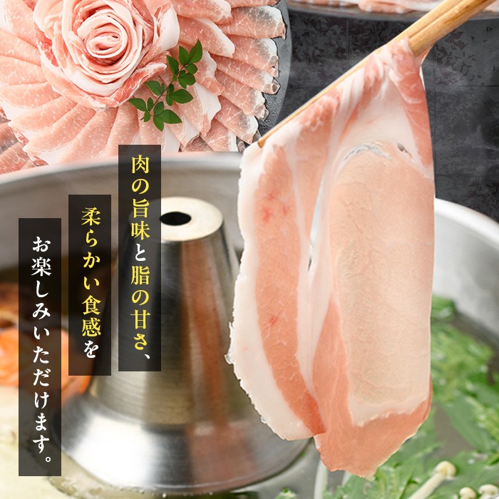 i1334-A ＜定期便・計3回(連続月)＞ 鹿児島県産 黒豚 黒毛和牛 定期便 (総計2.6kg) 国産 鹿児島県産 牛肉 豚肉 牛 豚 カタ ウデ スライス ロース 肩ロース 赤身 しゃぶしゃぶ 薄切り 小分け お肉 肉 3回 バラエティ 冷凍配送 連続 月 【スターゼン】