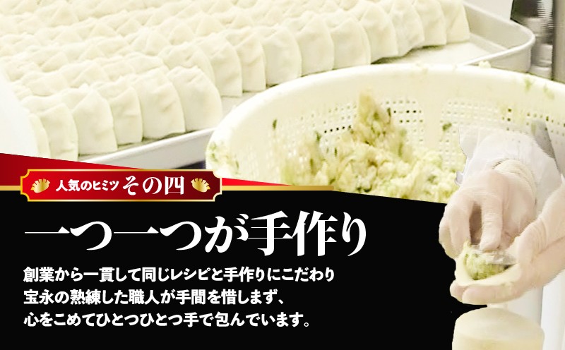 【全3回定期便（毎月）】ぎょうざの宝永 しそ餃子セット（宝永餃子 15個入×2袋＆しそ餃子 15個入×2袋）合計1.5kg　T004-T04-02