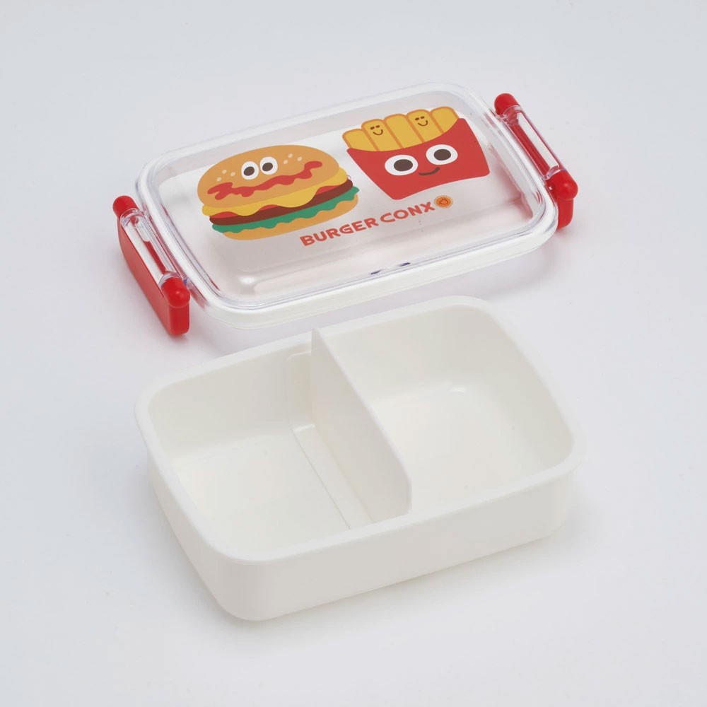 お弁当箱 子供用 450ml 食洗機対応 日本製 RBF3AN バーガーコンクス 【キャラクター 1段 ランチボックス 角型 可愛い 幼稚園 キッズ】スケーター 725760 奈良県 奈良市 skt044
