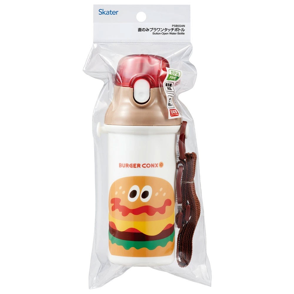 直飲み 水筒 クリア ボトル 480ml PSB5TR バーガーコンクス 【キャラクター 子供 可愛い ワンプッシュ ダイレクト 軽量】スケーター 725692 奈良県 奈良市 skt053