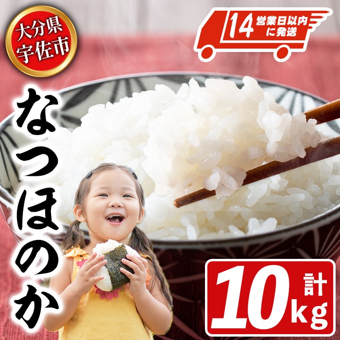 宇佐市産なつほのか (計10kg・5kg×2) ＜北海道 沖縄 離島配送不可＞米 お米 なつほのか ナツホノカ 白米 ご飯 大分県産 10kg【119000200】【カネガエ】