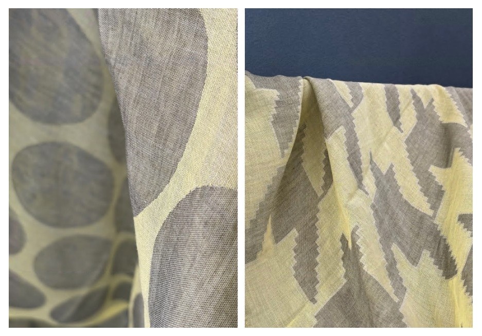 【HiraTen】播州織ストール（イエロー）日本製　40-29