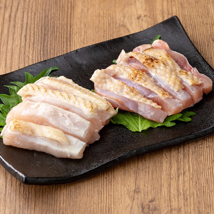 鹿児島県産！地鶏 鳥刺し 塩味 500g(100g×5)  冷凍 小分け 国産 さつま若しゃも 地鶏 とりさし 塩味 たたき おつまみ 惣菜 にもオススメ 【A-2061H】