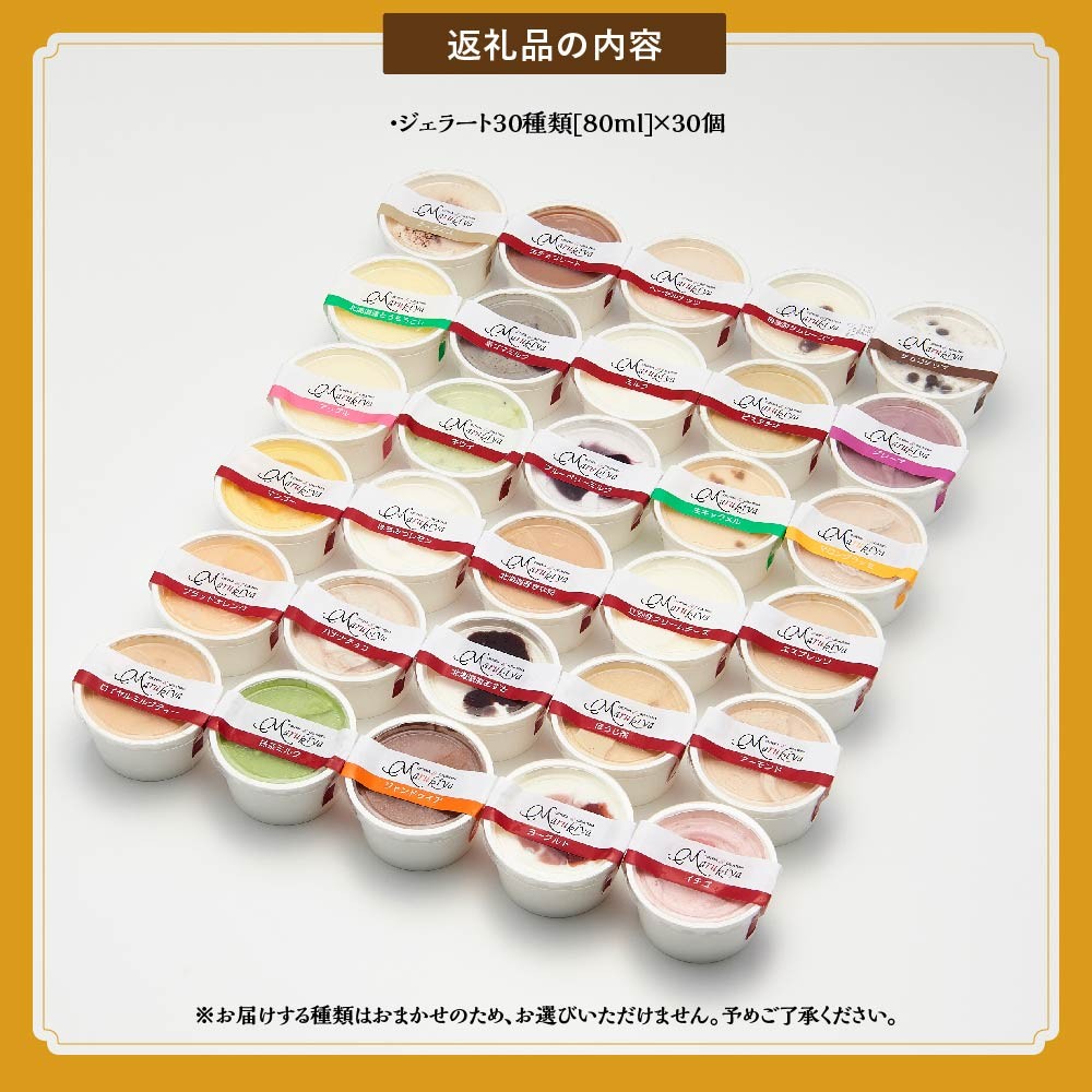 【合計30個】ジェラートおまかせ30種(80ml×30個セット) EB8-0290