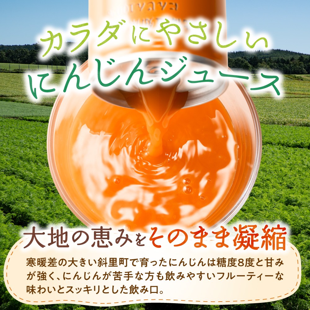 <毎月定期便>にんじんジュース (190g×30本) 無添加 北海道産 人参 野菜ジュース 全3回