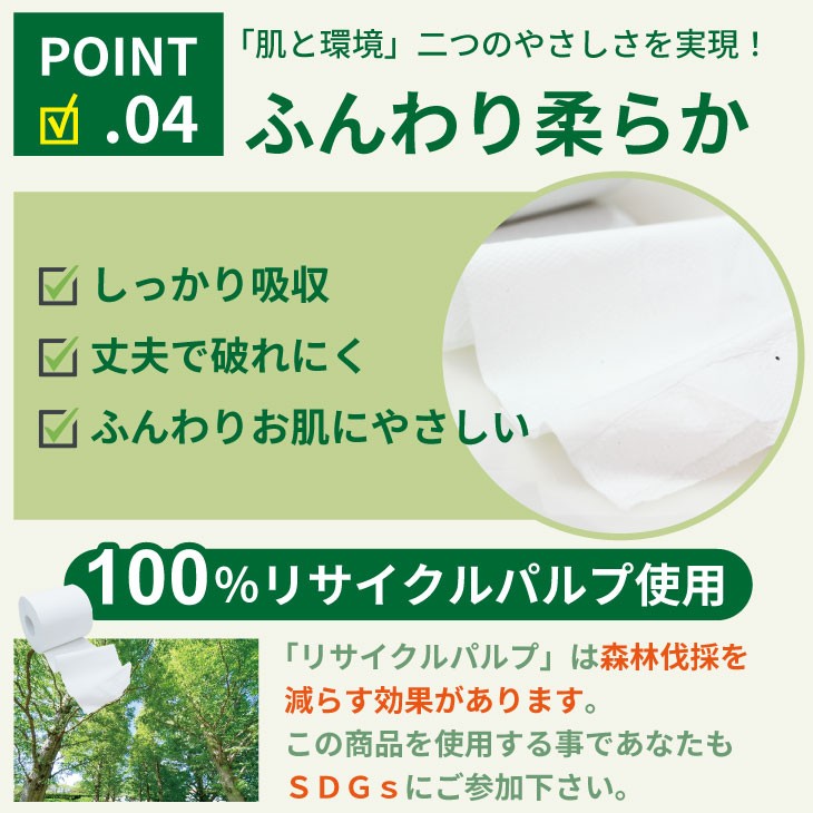 【8月】トイレットペーパー シングル ホワイト 100m 2倍巻 (2パック/24ロール) 再生紙 100% 日用品 国産 白 SDGs 備蓄 防災 リサイクル エコ 消耗品 生活用品 無香料 2倍巻き トイレ といれっとぺーぱー コトブキ製紙 トイレットペーパー