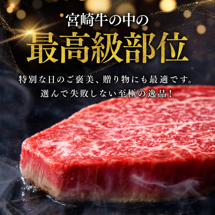 ※令和8年6月発送※宮崎牛ヒレステーキ2枚240g 【 肉 牛肉 宮崎牛 黒毛和牛 ヒレ ステーキ ミヤチク 】