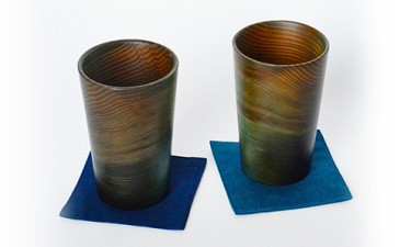 010-004　杉の藍染コップ