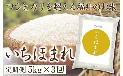 0753  令和4年産 福井県産いちほまれ 定期便 計15㎏ 