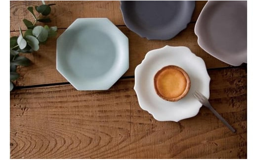 小田陶器のmeimei-ware 16.5cm 取皿 4種 セット ひとつひとつ違った形の可愛い お皿 _ 皿 食器 小皿 器 うつわ 【1311955】