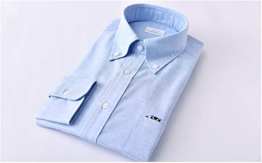 くまモン 紳士用 ブルー HITOYOSHIシャツ