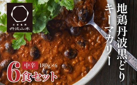 【最短4日以内発送！】地鶏丹波黒どりと京都府産黒大豆のキーマカリー 6箱 鶏肉 レトルトカレー 常温 キーマカレー ご当地 丹波山本 すぐ届く