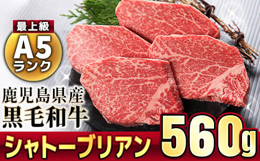 506-1 鹿児島県産黒毛和牛シャトーブリアン4～5枚入（560g）