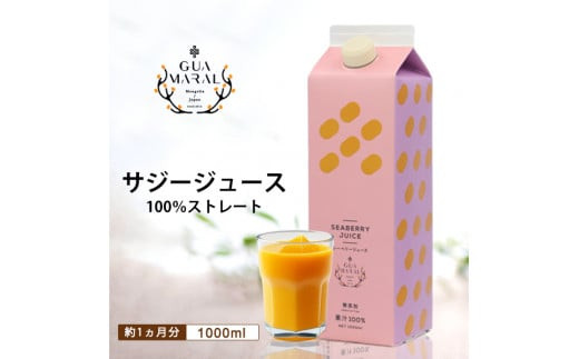  サジージュース 100% 1000ml×1本 サジー シーベリー 沙棘 グアマラル 健康ドリンク 健康 美容 栄養 果汁 鉄分補給 栄養補給 健康食品_DX02