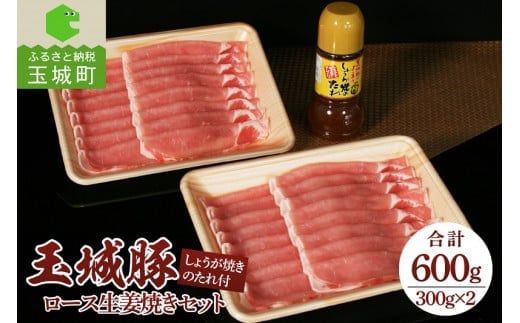 玉城豚ロース生姜焼きセット 600g(300g×2パック)