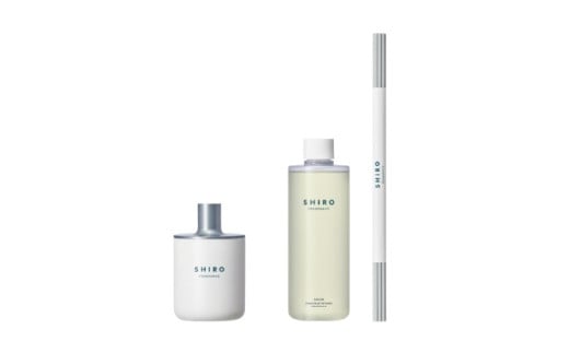 SHIRO　サボン フレグランスディフューザーキット(容器+詰め替え用リキッド+スティック 3点セット) 300mL 3ヶ月目安　[01506]