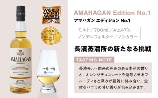 長濱蒸溜所 AMAHAGAN WorldMalt Edition No.1 滋賀県長浜市/長浜浪漫ビール株式会社 [AQBX003]アマハガン ウイスキー 洋酒 ハイボール モルト