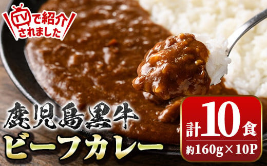 A91018 鹿児島黒牛ビーフカレー(160g×10P)鹿児島 国産 黒牛 牛肉 ビーフ レトルトカレー パック ご当地カレー おかず 惣菜 ギフト 贈答【新村畜産】