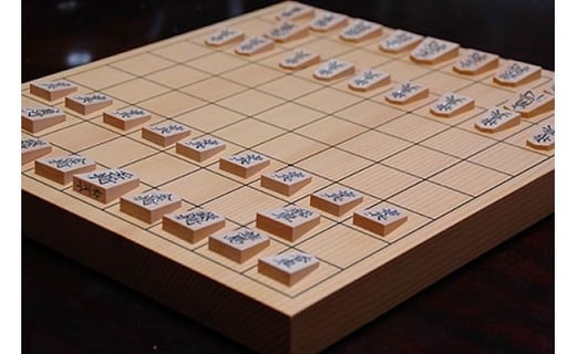 06P8011　将棋駒と将棋盤のセット(上彫・1寸盤)