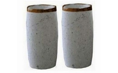 竜山石 ビアカップ(ペア) 優しい肌ざわり 上品と素朴の共存 優しい 柔らか 重厚感 高級感 ハイアロクラスタイト 稀な石 石の食器 世界に一つ 自分専用