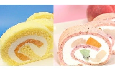 黄美娘＆白桃ロールケーキ