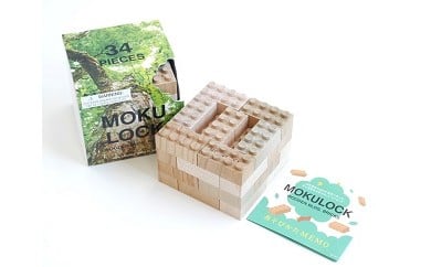 〔 木製ブロック 〕 もくロック 34ピース [ 名入れピース選択可 ] ブロック 木のおもちゃ 無垢材 木製 玩具 [014-003]