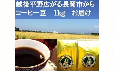 47-17コーヒー豆（中挽き）１ｋｇ　２種セット 217686 - 新潟県長岡市