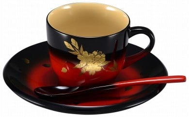 輪島塗 コーヒーカップ(曙桜蒔絵) 424584 - 石川県輪島市